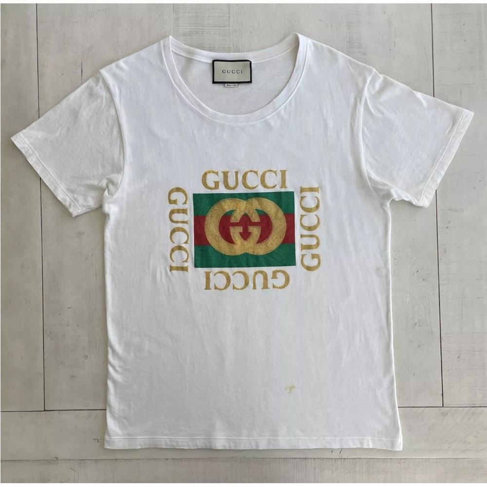 Gucci T-shirt, Glitter Print, XS